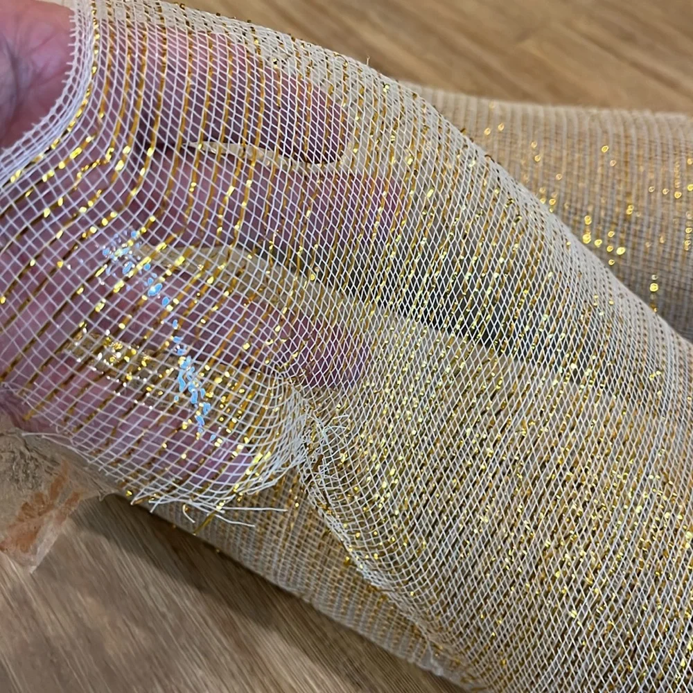 Gold Mesh Fabric 14 yards